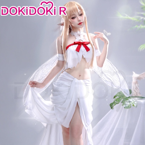DokiDoki-R Anime Sword Art Online Yuuki Asuna Cosplay Fairy queen  costume | Costume Only-M-Order Processing Time Refer to Description Page