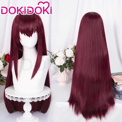 【Ready For Ship】DokiDoki Game Steins Gate Cosplay Makise Kurisu Wig Long Straight Red Hair | Wig Only
