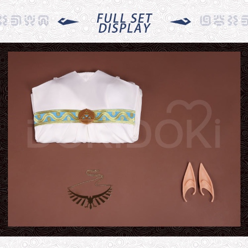 【Bangles Ready For Ship】【Size S-3XL】DokiDoki-R Game Costume White Dress / Shoes | Costume Only-M-PRESALE