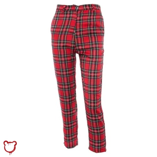 Plaid Waist Pants - pants / M