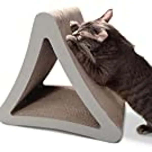 PetFusion 3-Sided Vertical Cat Scratching Post | Available in 18” & 24” | Multiple Angle Cat Scratching Pad, 6 Usable Sides. Scratch, Play, & Perch | 100% Recyclable Cardboard Cat Lounge. 1 Yr Warr