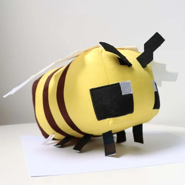 Pixel Bee Plush Toy Cute Pixelated Animal Plushie