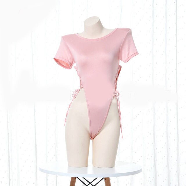 High Slit Bodysuit (8 Colors!) - Pink