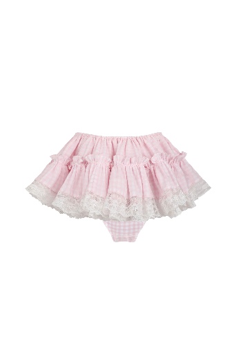 The Pink Gingham Degas Skirt | 3X
