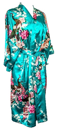 Kimono robe long 16 colors PREMIUM Peacock bridesmaid bridal shower womens gift