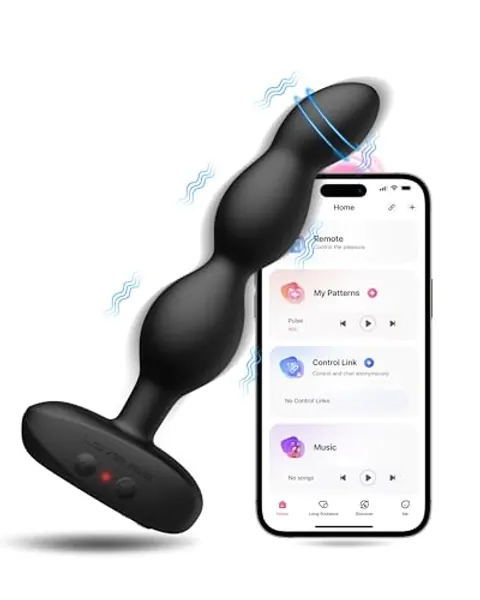 LOVENSE Ridge Vibrator Anal Beads Dildo, 360° Rotating Vibrating Butt Plug Anal Sexy Toys for Men Women, Adult Toy Prostate Massager, Remote Control Anal Vibrator for Beginner & Advanced Player