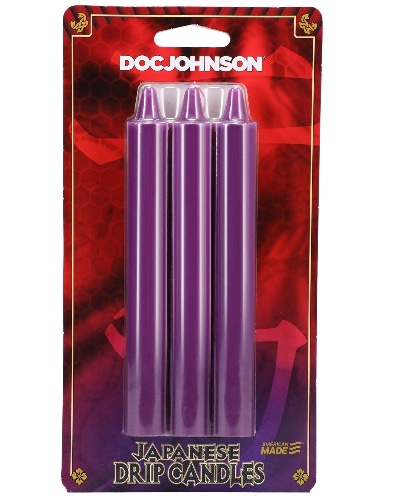 Japanese Drip Candles - 3 Pack - Purple