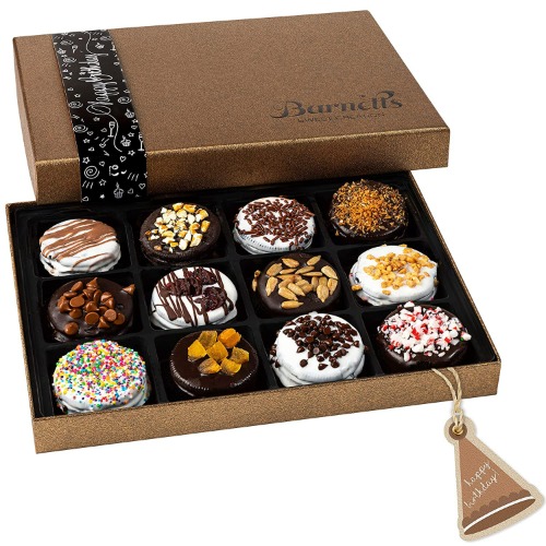 Barnett’s Chocolate Cookies Birthday Gift Basket for Women & Men Gourmet Happy Birthdays Cake Box Arrangements Husband Wife Mom Dad Unique Cookie Baskets Flavors Idea Boyfriend, Girlfriend - Birthday