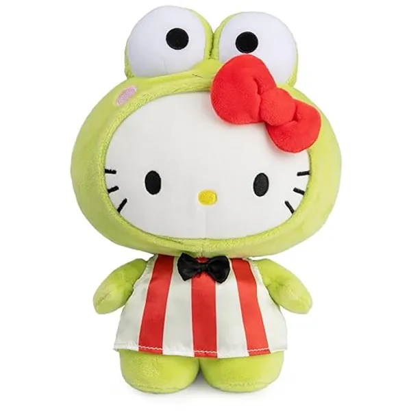 GUND Sanrio Hello Kitty Keroppi Plush Toy, Premium Stuffed Animal for Ages 1 and Up, Green, 9.5" - Sanrio Hello Kitty Keroppi Costume 9.5"