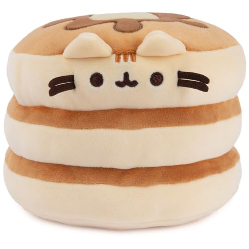 GUND Pusheen The Cat Pancake Squisheen Plush, Squishy Toy Stuffed Animal for Ages 8 and Up, Brown, 6” - Squishy Toy