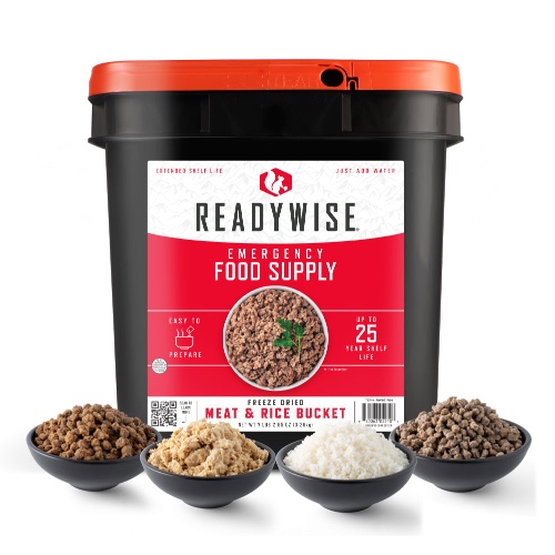 ReadyWise Freeze Dried Meat & Rice Survival Bucket | Default Title