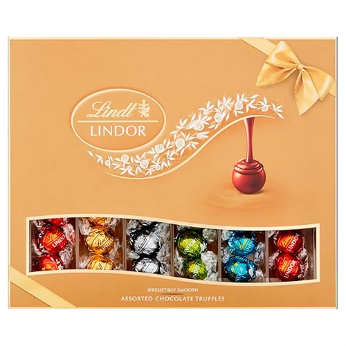 Lindt Lindor Assorted Chocolate Truffles Gift Box 525g - Gift Present or Sharing Box - Mother's Day, Birthday, Congratulations