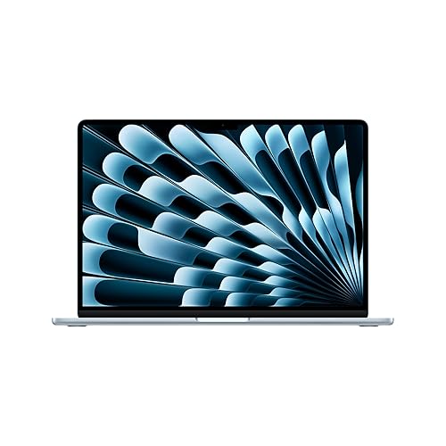Apple 2025 MacBook Air 15-inch Laptop with M4 chip: Built for Apple Intelligence, 15.3-inch Liquid Retina Display, 16GB Unified Memory, 256GB SSD Storage, 12MP Center Stage Camera, Touch ID; Sky Blue - Sky Blue - 256GB SSD - 16GB Unified Memory