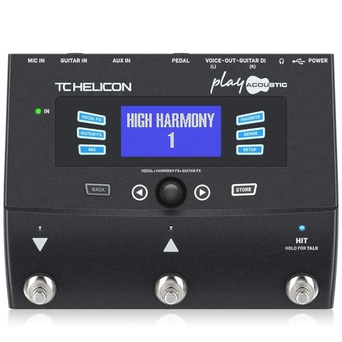TC Helicon PLAY ACOUSTIC 3-Button Vocal and Acoustic Guitar Effects Stompbox with BodyRez and Looping
