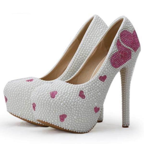 Pearlized Sweetheart Pumps - 11cm heel / 6