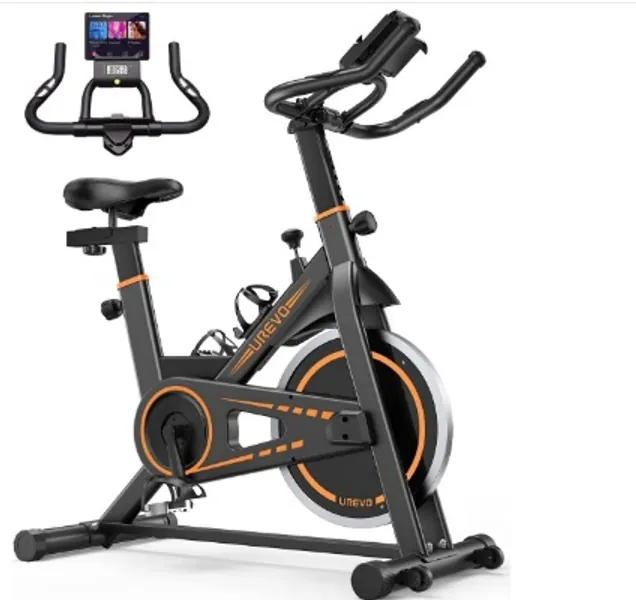 Urevo Exercise Bike, Indoor Fitness Bikes with Comfortable Se