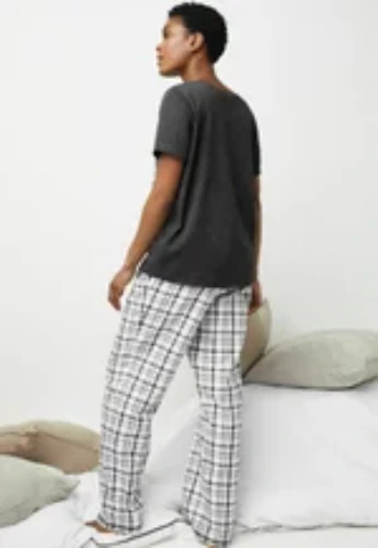 2 PACK SET - Pyjama - black white check