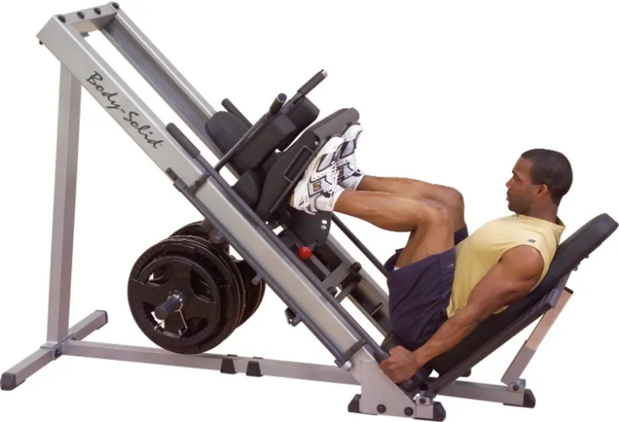 Body-Solid 3in1 Beintrainer | Beinpresse | 45° Hackenschmidt | Wadentrainer | Leg Press | Hack Squat - 