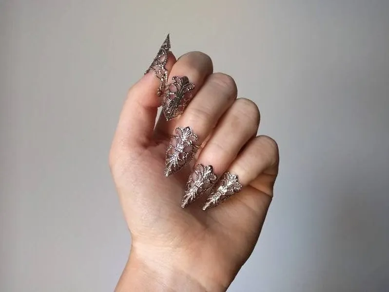 Nail Claws OBSIDIAN | Silver / Standard / Both Hands