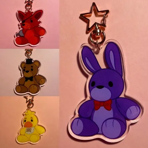All 4 fnaf plush Keychains