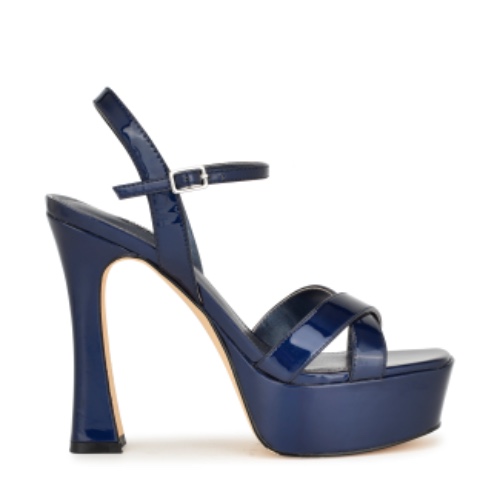 Iriv Platform Sandals | 12 / M / Blue Patent