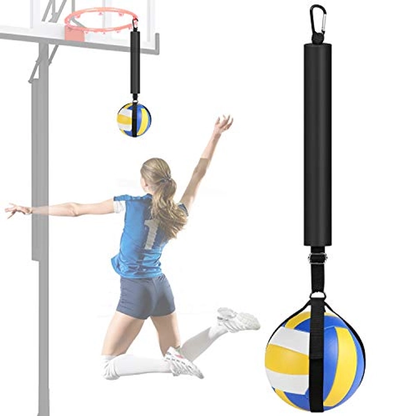 TOBWOLF Volleyball Spike Trainer, Solo Serve Volleyball Attack Trainer, Volleyball Training Aids Volleyball Spike Training System, Self-Training Volleyball Resistance Band with Adjustable Waist Belt