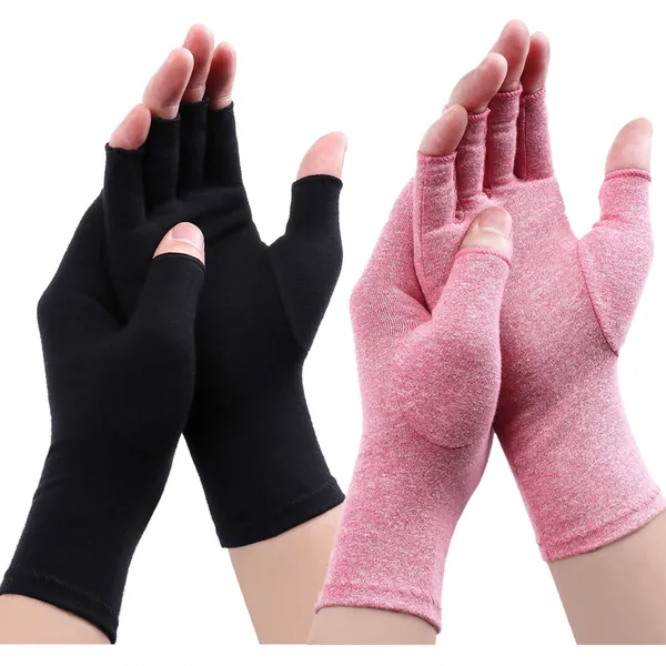 Guanti per artrite reumatoide - Guanti a compressione Senza dita Dolore articolare Sollievo del guanto manuale Guanti Guanti tunnel carpale per Donna Uomo