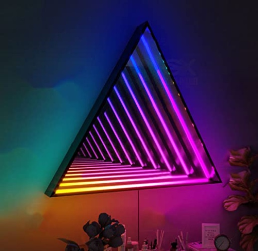 Infinity Mirror Tunnel Light, 3D Infinity Mirror Light Night Light Sensory Party Decor for Christmas, Birthday Party, Kids Room, Living Room (Color:50cm) - 50cm