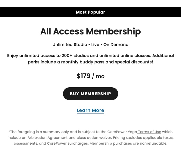 Yoga classes- Monthly