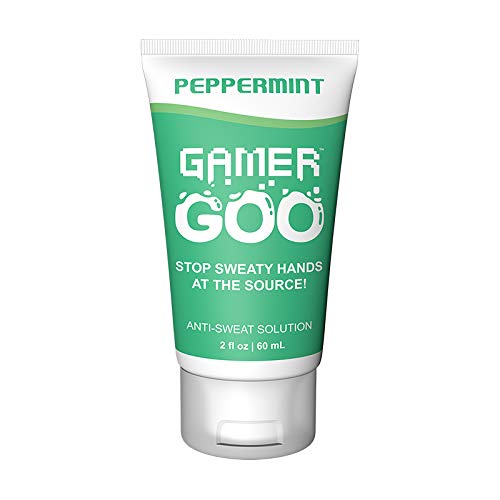 Gamer Goo - Antiperspirant Dry Grip for Sweaty Hands [Anti Sweat Hand Lotion] [Non Sticky] [Made in USA] (60mL) (Peppermint) - Peppermint