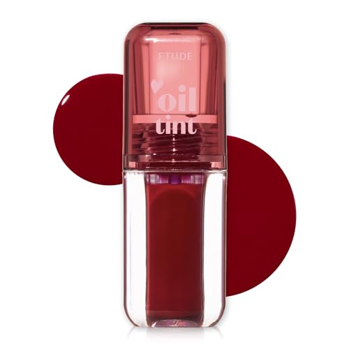 ETUDE Dear Darling Oil Tint #2 Plum Berry 4.2g | High Moisturizing and Strong Hydrating Lip Oil/Lip Gloss | Smooth and Moist Lips | Non-Sticky Lip Oil Tint For Dry Lips | K-beauty - #2 Plum Berry