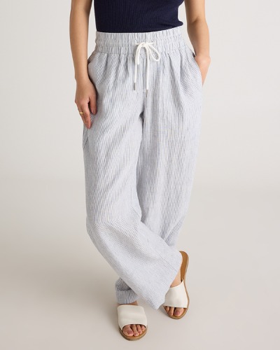 100% European Linen Wide Leg Pants