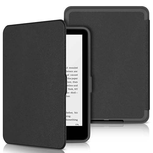 Sanyetral Case for 7" Premium PU Leather Cover with Soft TPU Back and Auto Sleep/Wake, Incompatible with TCL Remarkable -Black - Black