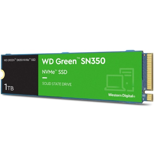 Western Digital 1TB WD Green SN350 NVMe Internal SSD Solid State Drive - Gen3 PCIe, QLC, M.2 2280, Up to 3,200 MB/s - WDS100T3G0C