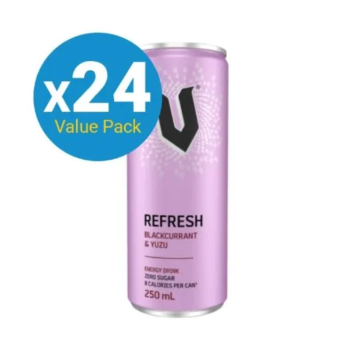 V Energy Refresh Sugar Free Can - Blackcurrant Yuzu (250ml)