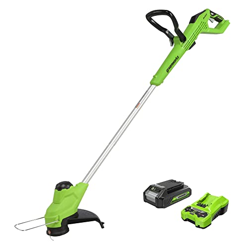 Greenworks 24V 12 inch TORQDRIVE String Trimmer, 2Ah USB Battery and Charger Included ST24B212