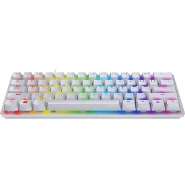 Razer Huntsman Mini 60% Gaming Keyboard: Fastest Keyboard Switches Ever - Clicky Optical Switches - Chroma RGB Lighting - PBT Keycaps - Onboard Memory - Mercury White - Clicky Optical Switch