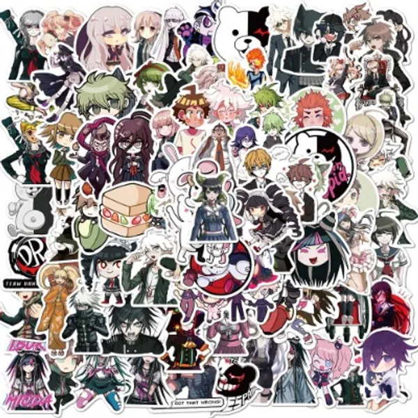 Danganronpa Stickers 100pcs Japan Anime Game Stickers for Water Bottles Skateboard Laptop for Kids Adults Teens Vinyl Waterproof Sticker Packs