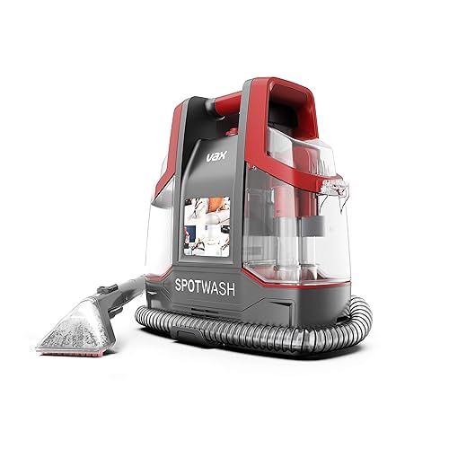 Vax SpotWash Spot Cleaner, Removes Spills, Stains and pet messes from Carpets, Stairs, Upholstery and Car Seats, Portable and Compact Cleaning Machine, Self Cleaning function – CDCW-CSXS, 1.6L, Red - Without Pet Tools