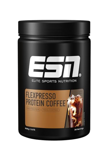 ESN Flexpresso Protein Coffee, Coffee, 908 g, Cremiger Protein-Kaffee mit bis zu 22 g Protein pro Portion, geprüfte Qualität - made in Germany - Kaffee - 908 g (1er Pack)