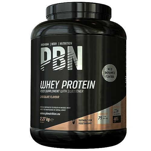 PBN Premium Body Nutrition Premium Body Nutrition Whey Protein / Molkeeiweißpulver, 2,27 kg Schokolade, Neuer verbesserter Geschmack - Schokolade - 2.27 kg (1er Pack)
