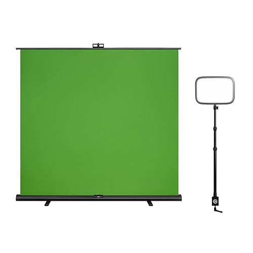 Elgato Studio Set Bundle - Extra Wide Chroma Key Panel, Professional Studio Light for Streaming, Video Conferencing, on Instagram, YouTube, TikTok, Zoom, Teams, OBS, PC/Mac/iPhone/Android Green - Bundle - Studio Set Bundle