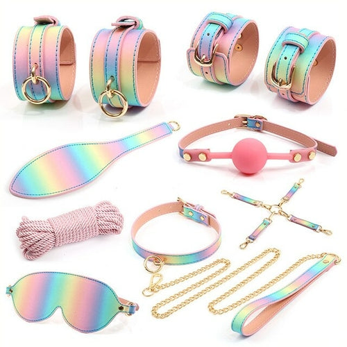 Luxury Rainbow BDSM Bondage Kit | Rainbow