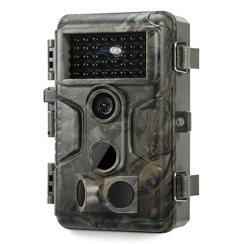 GardePro A3S Trail Camera, 64MP 1296p Game Camera with Clear 100ft No Glow Night Vision, Fast 0.1s Trigger Speed Motion Activated Waterproof, H.264 MP4 Video - A3S