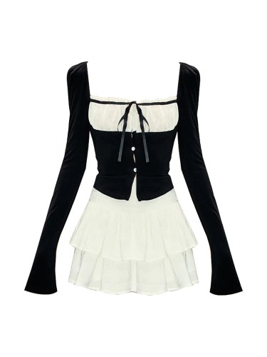 Dark Coquette Outfit Set | Black / S