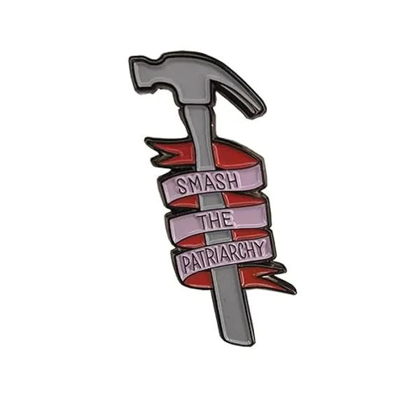 GuDeKe Smash The Patriarchy Enamel Pins Feminist Gifts Women Empowerment Gifts Self Help Brooche - 1-Pack