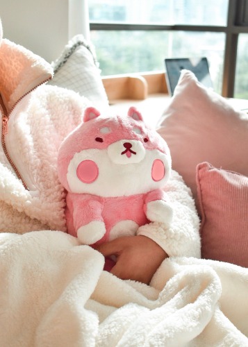 Shiba Heatable Plush | Pink / Lavender