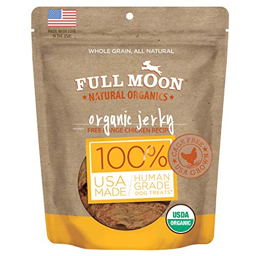 Full Moon USDA Organic Chicken Jerky Healthy All Natural Dog Treats Human Grade 32 oz - Chicken - 2 Pound (Pack of 1)