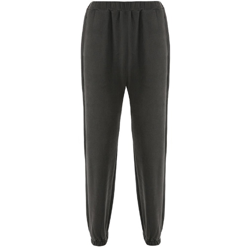 Oversized Cotton Joggers - Jet Black / M