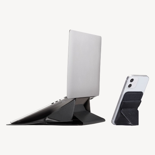 Urban Commuter Set - Laptop Sleeve & Snap-on Phone Stand by MOFT - Black Set / 16”